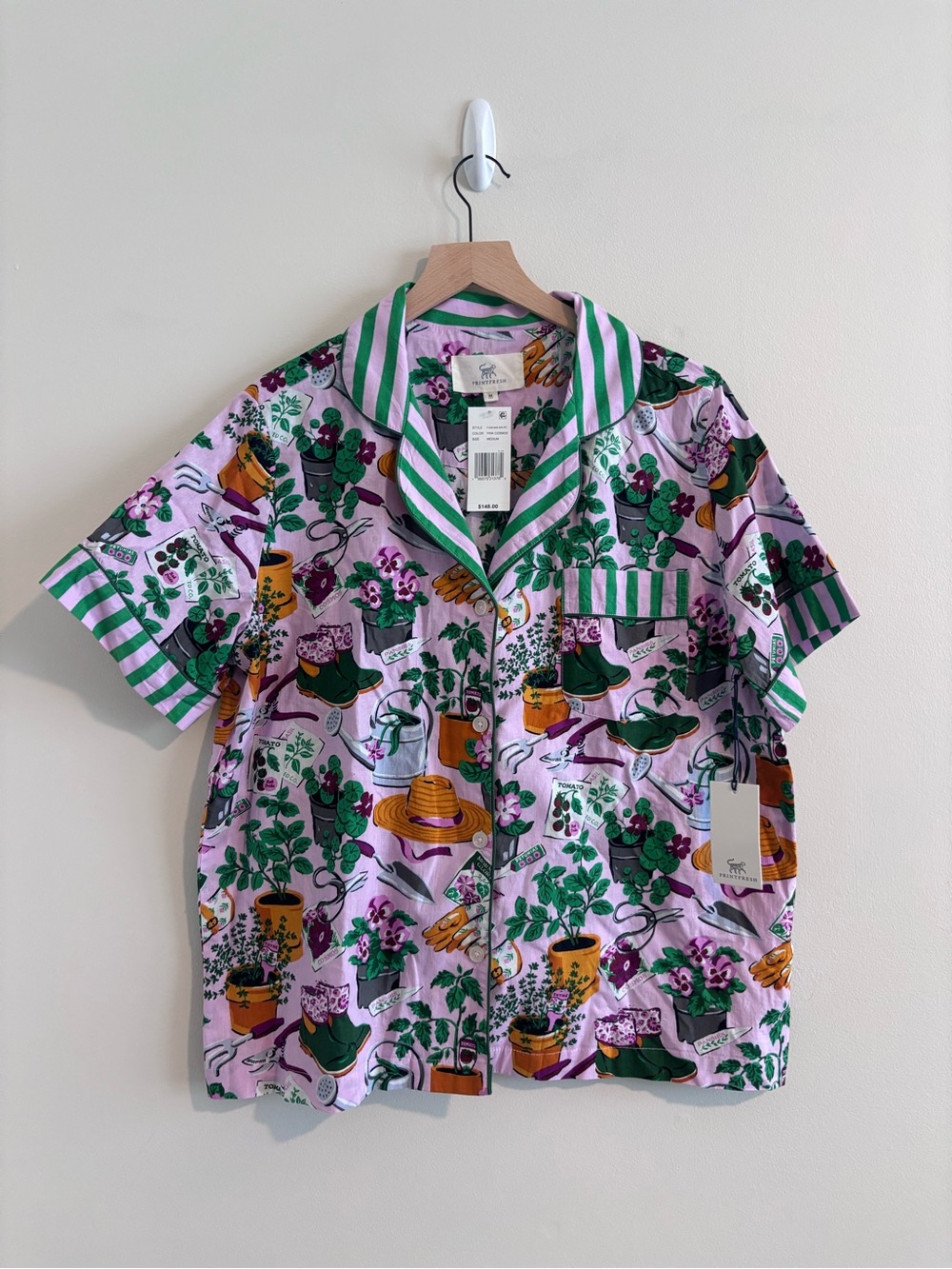 Printfresh Pink Cosmos Short Sleeve Pajama Set - NWT